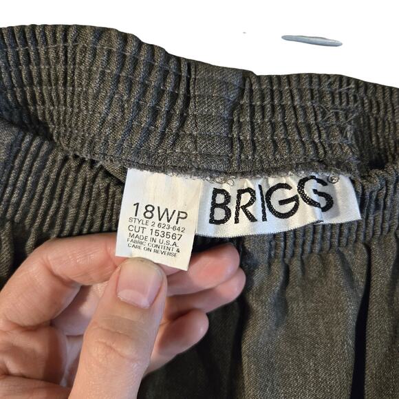 Vintage NWT Briggs Heather Gray Trousers 18WP [0161] - Picture 9 of 10
